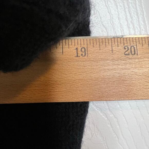 LIZ CLAIBORNE Wool Angora Embroidered Holly Button Cardigan Black Women’s M - Picture 12 of 12